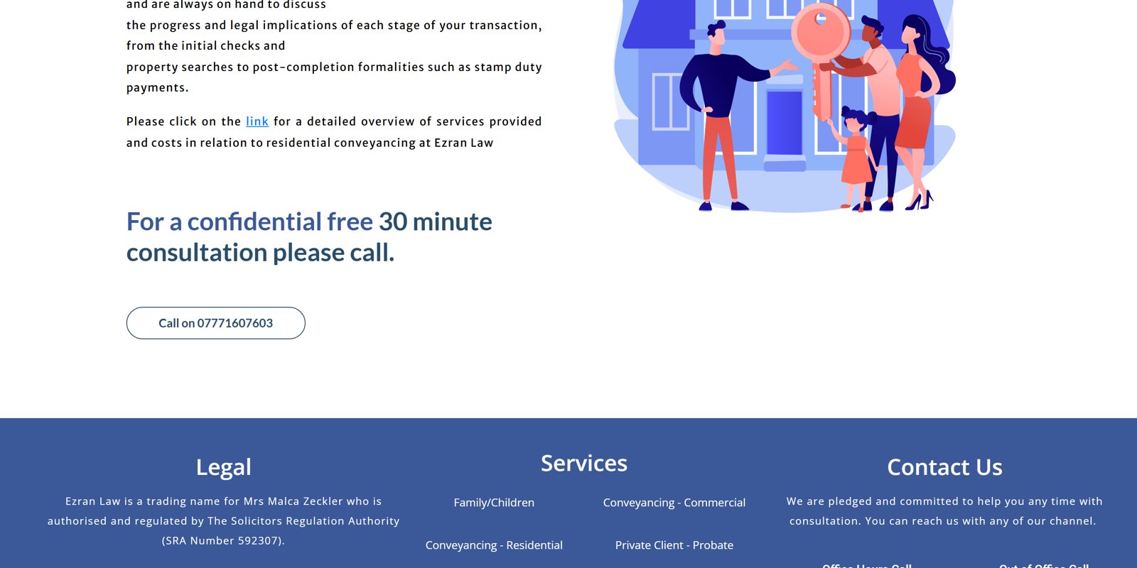 BEFORE - Current page: free 30-minute consultation
