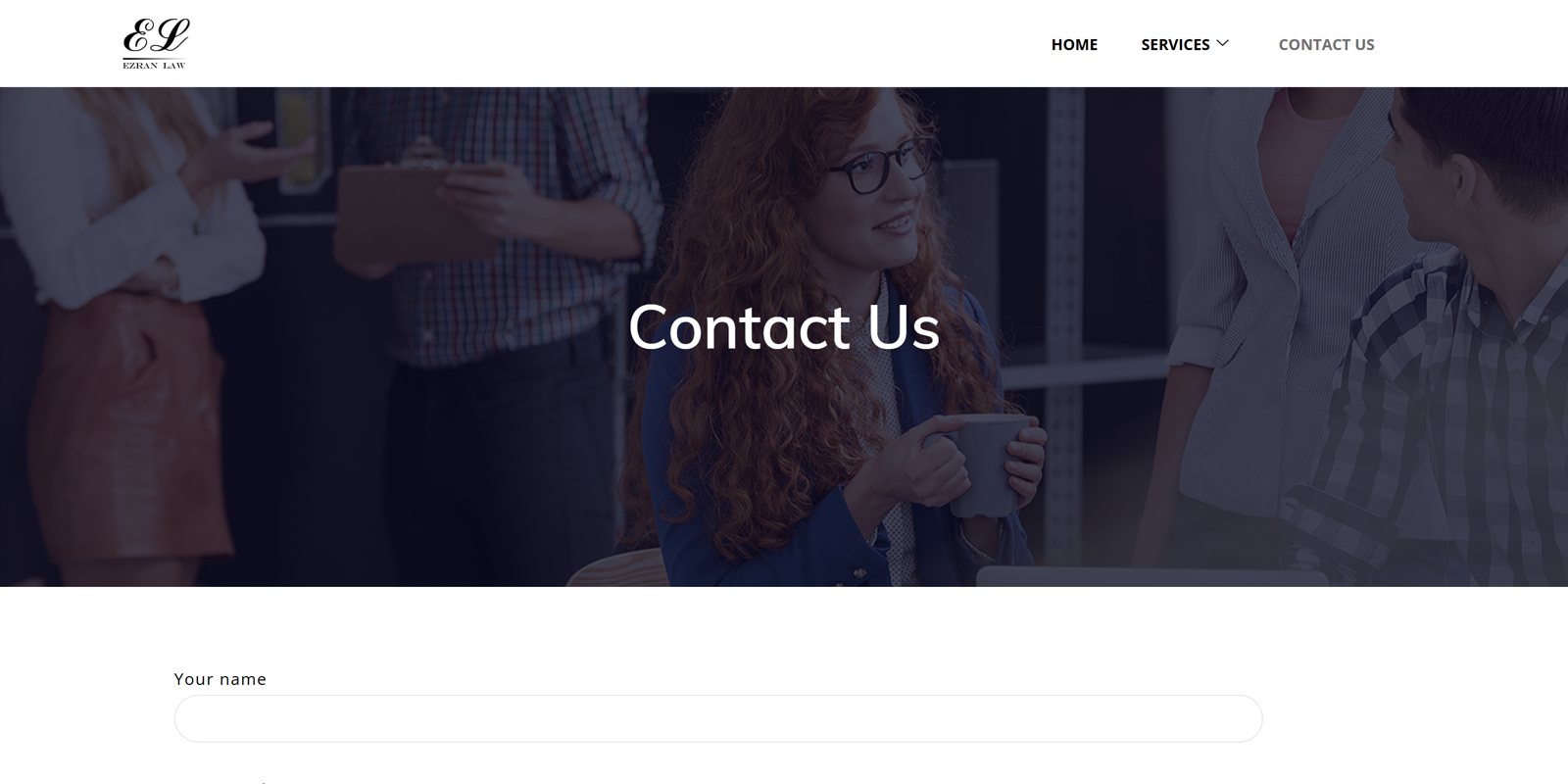 BEFORE - Current Contact Us page