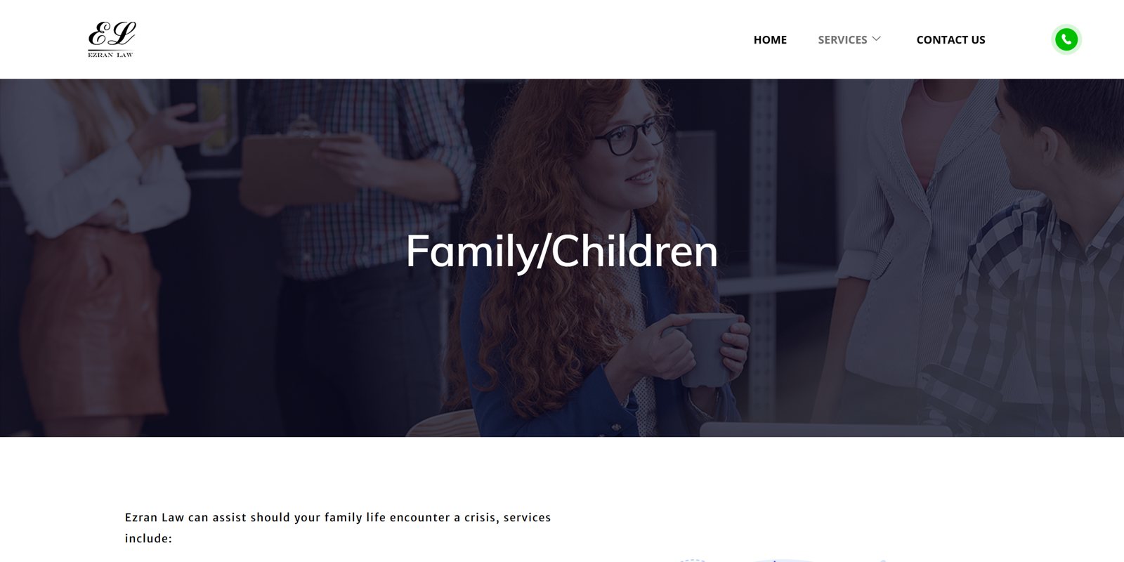 BEFORE - Current Family/Children page