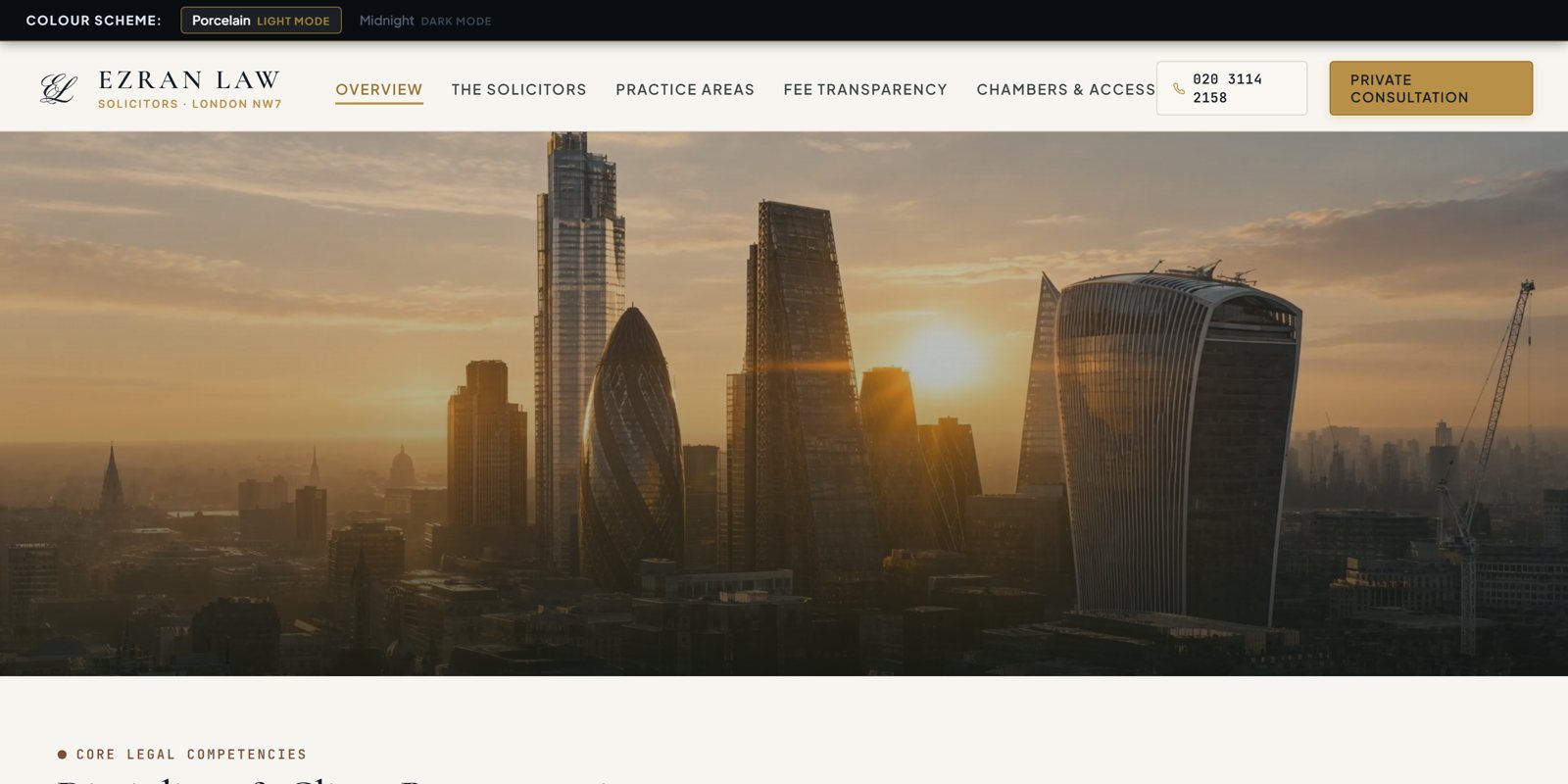 AFTER - New header: one main number, 020 3114 2158