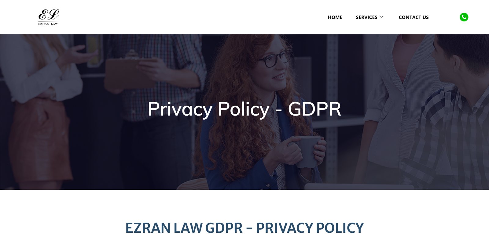 BEFORE - Current Privacy Policy page