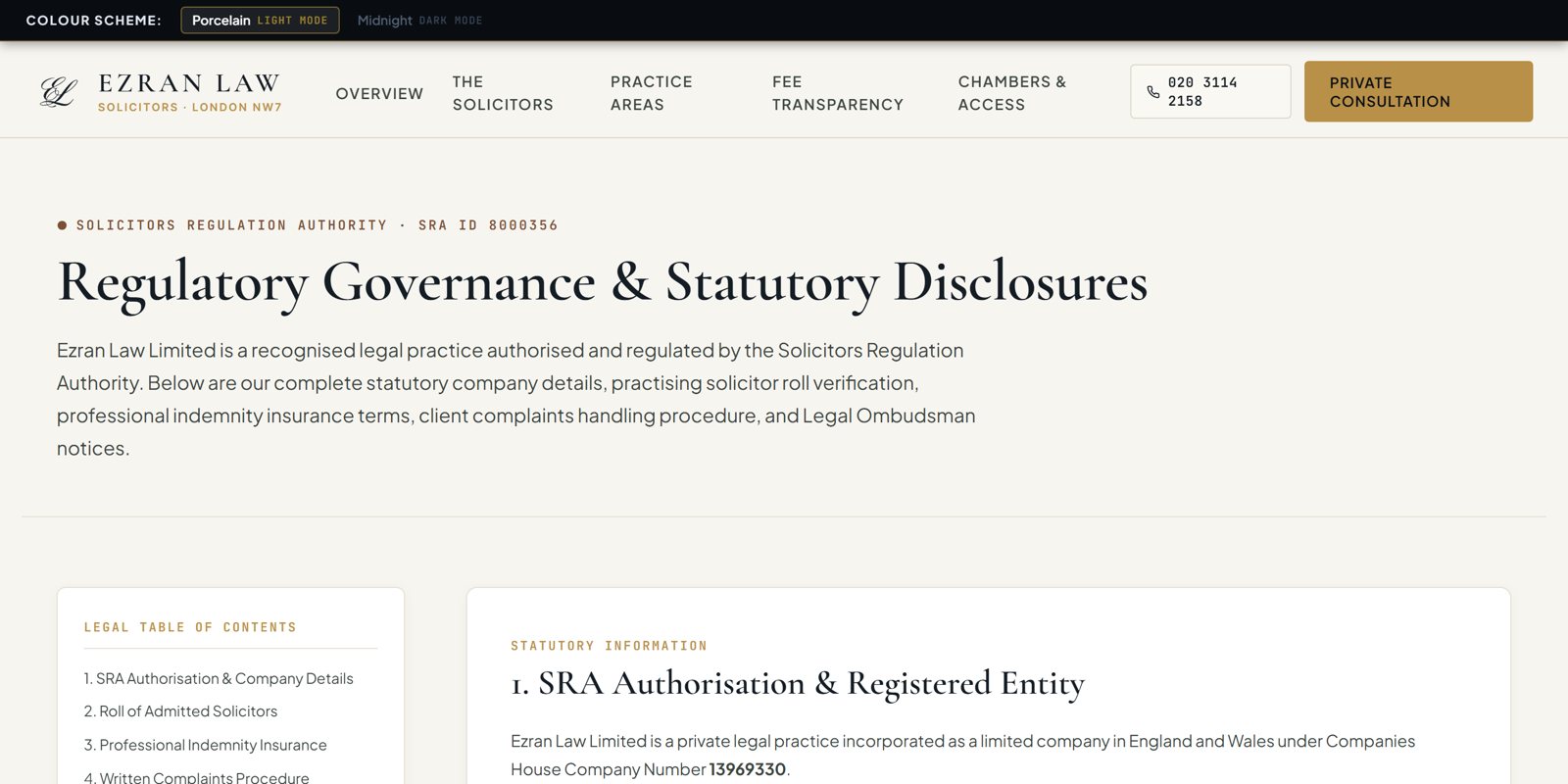 AFTER - New Regulatory information page