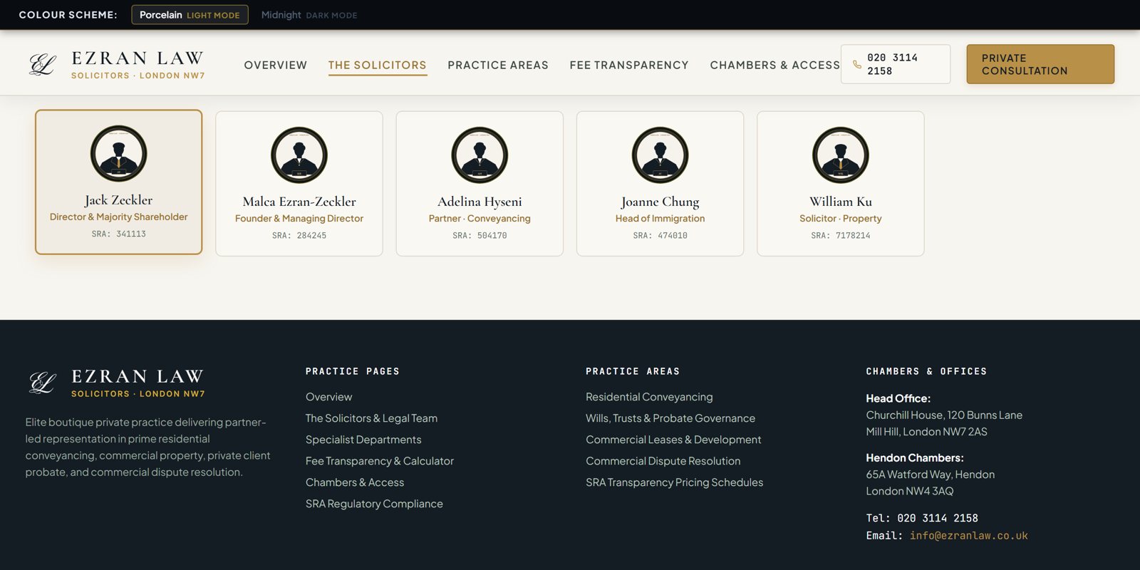 AFTER - New solicitor cards, each with a title